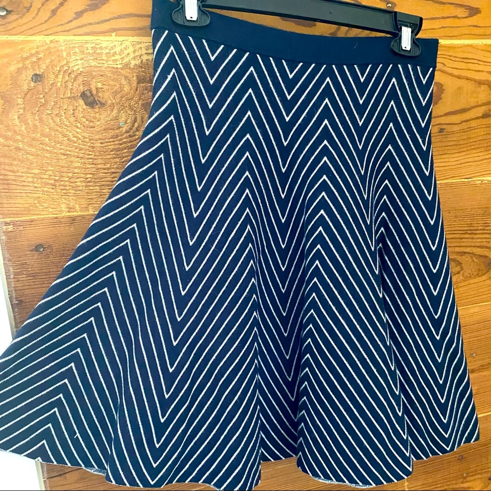 Carmen Marc Valvo Knit Skirt 💙🤍💙🤍